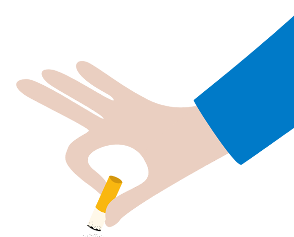 En hånd samler et skod op.